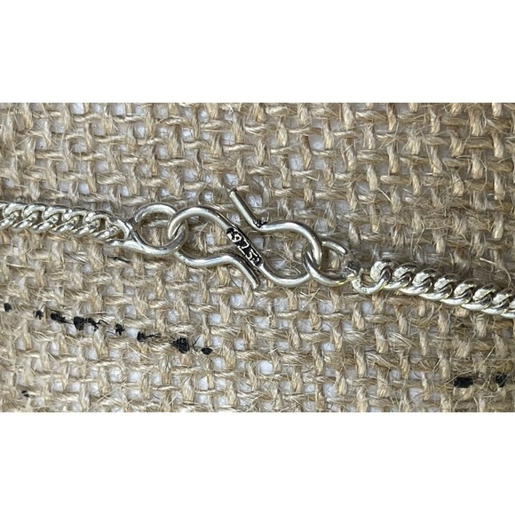 Sterling Silver Necklace with Large Purple Cabachon Stone & 4 Blue Moon Stones. - Picture 3 of 5